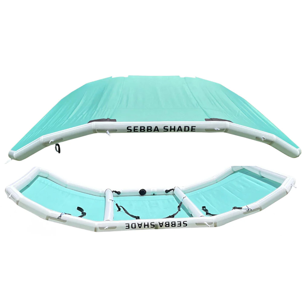 Image 1: Sebba Shade 6 x 9 ft. Seafoam Sun Shade f/Boats Up To 28'