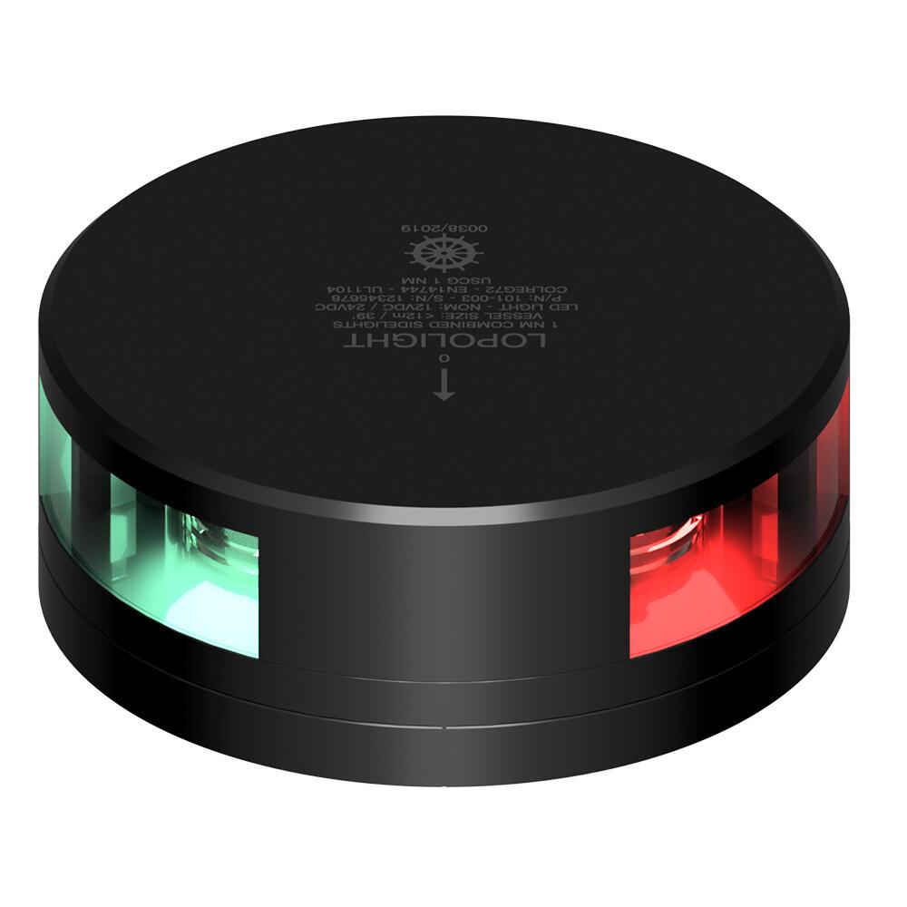 Image 1: Lopolight Combined Sidelight - 1NM - Black Housing w/FB Base