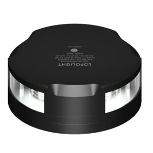 Image 1: Lopolight 360-Degree Anchor Light w/Strobe - 2NM - Black Housing w/FB Base