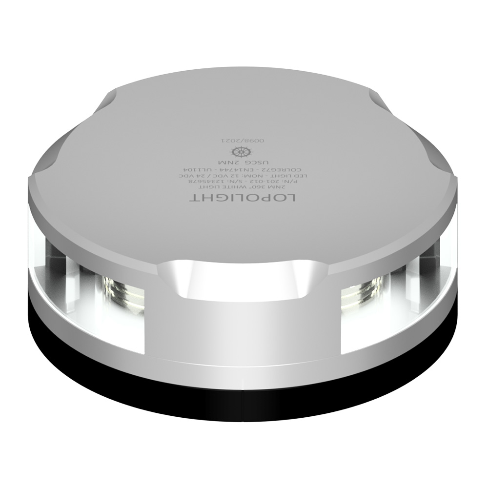 Image 1: Lopolight Masthead/360-Degree Light - 2NM - Silver Housing w/FB Base