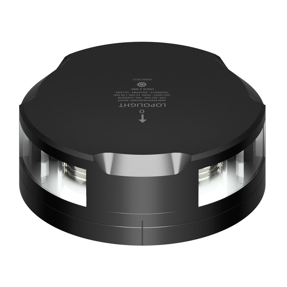 Image 1: Lopolight Masthead/360-Degree Light - 2NM - Black Housing w/FB Base