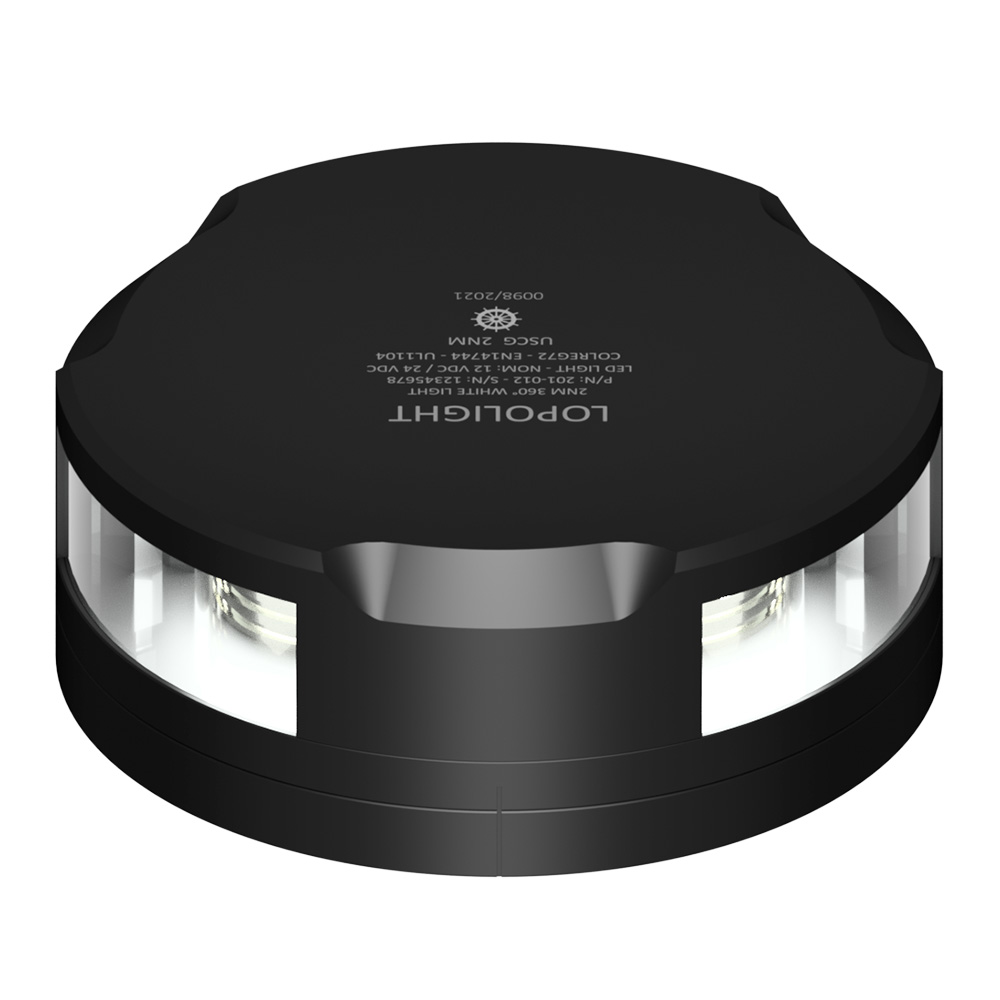 Image 1: Lopolight Masthead/360-Degree Light - 3NM - Black Housing w/FB Base