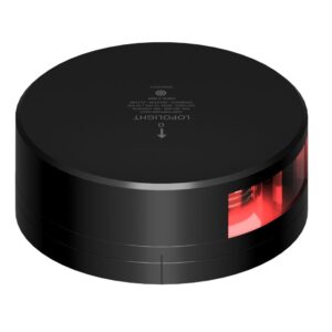 Image 1: Lopolight Red Port Light - 2NM - Black Housing w/FB Base