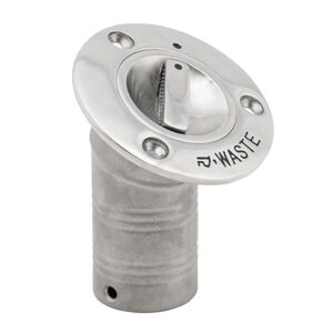 Image 1: Whitecap 30° EPA Pull-Up Deck Fill Angled 1-1/2" (Waste)