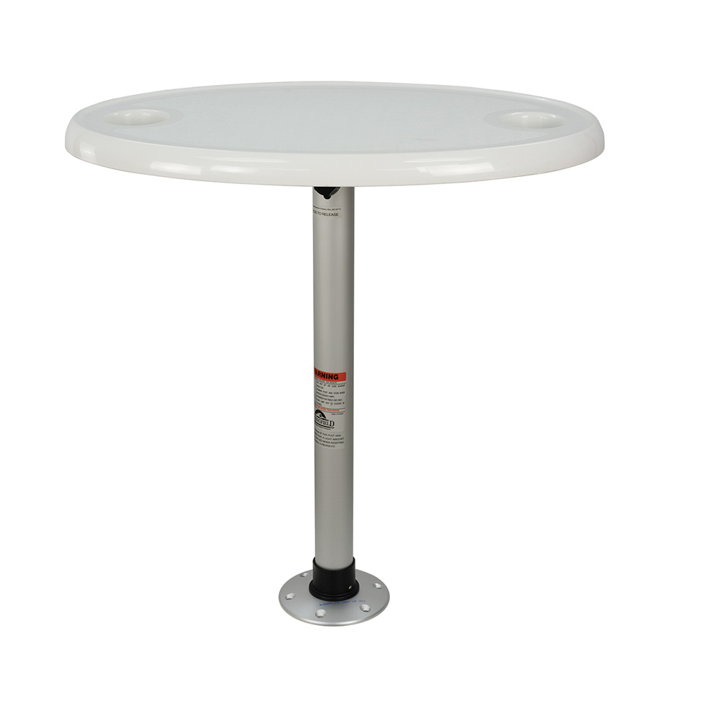 Image 1: Springfield Thread-Lock™ Electrified Oval Table Package w/LED Lights & USB Ports