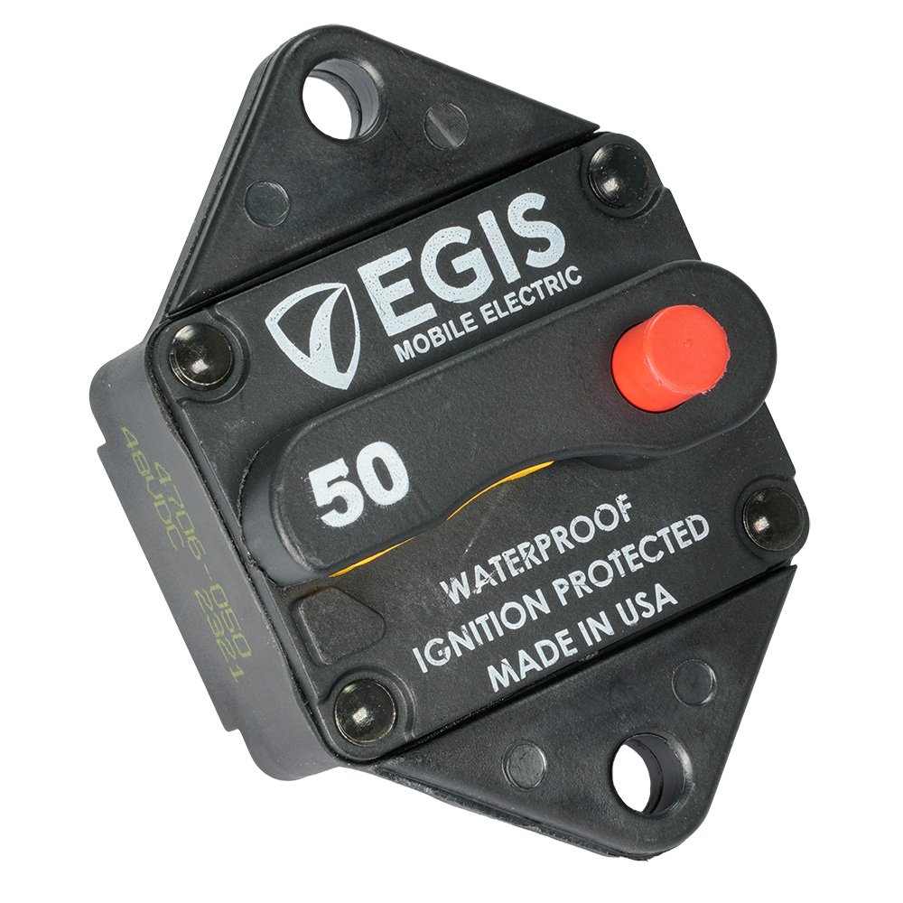 Image 1: Egis 50A Panel Mount Circuit Breaker - 285 Series