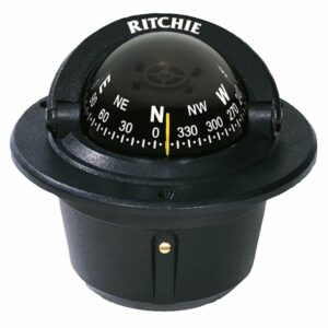 Image 1: Ritchie F-50 Explorer Compass - Flush Mount - Black
