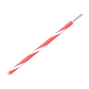 Image 1: Pacer 16 AWG Gauge Striped Marine Wire 500' Spool - Red w/White Stripe