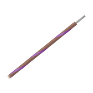 Image 1: Pacer 16 AWG Gauge Striped Marine Wire 500' Spool - Brown w/Violet Stripe