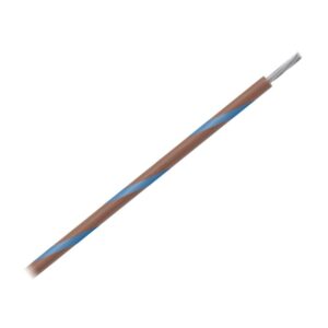 Image 1: Pacer 16 AWG Gauge Striped Marine Wire 500' Spool - Brown w/Blue Stripe
