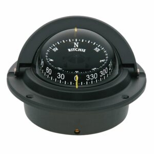 Image 1: Ritchie F-83 Voyager Compass - Flush Mount - Black