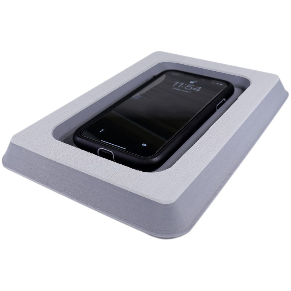 Image 1: SeaDek Single Cell Phone Dash Pocket - Cool Grey/Strom Grey