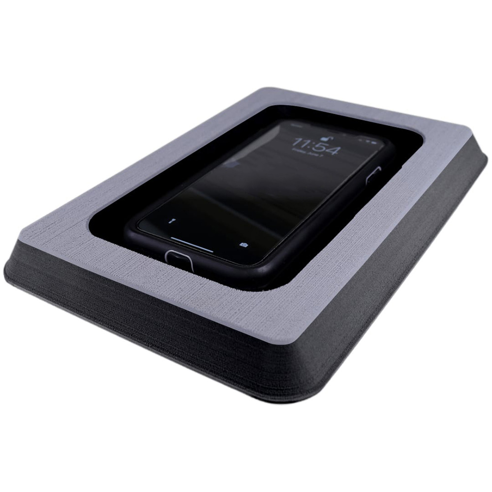 Image 1: SeaDek Single Cell Phone Dash Pocket - Strom Grey/Black