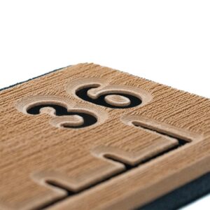 Image 1: SeaDek 36” Routed Ruler - 6mm - Brushed Texture - Mocha/Black