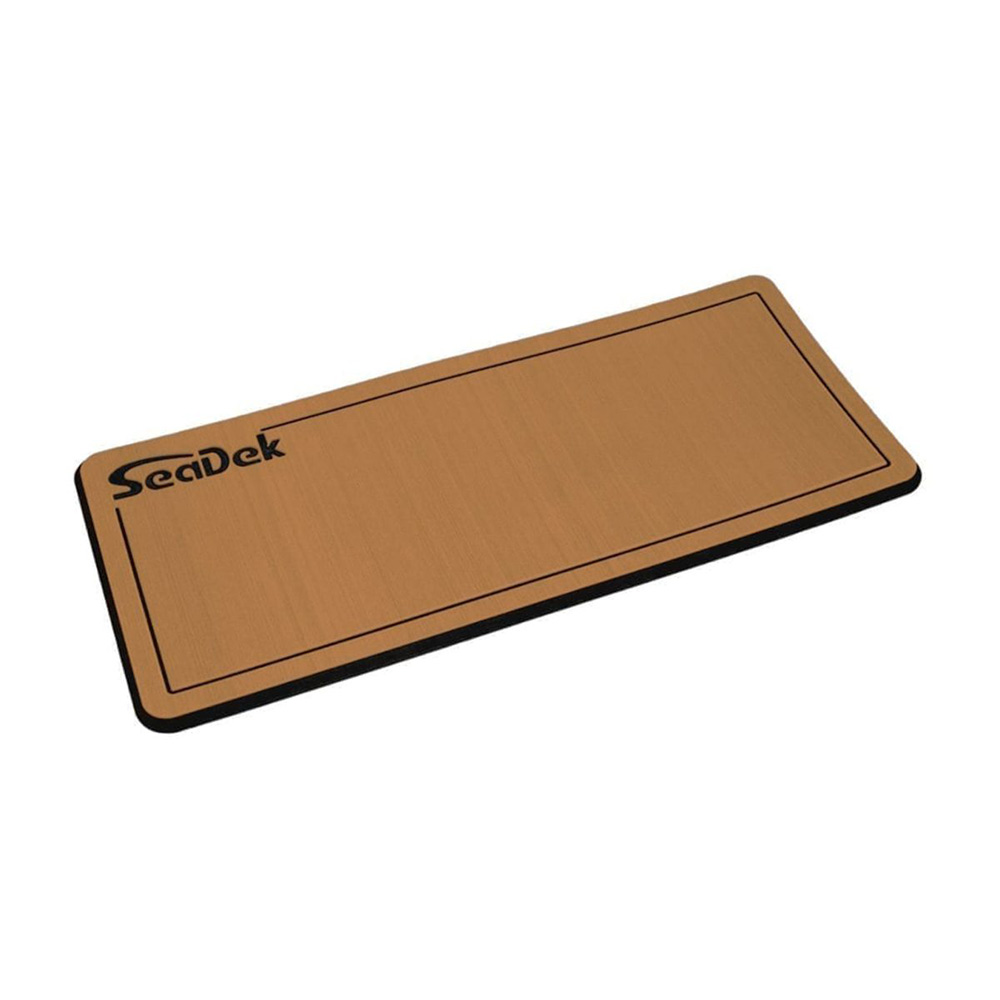 Image 1: SeaDek 14” x 36" 20mm Dual Density Small Helm Pad w/SeaDek Logo - Brushed Texture - Mocha/Black (355.6mm x 914.4mm x 20mm)