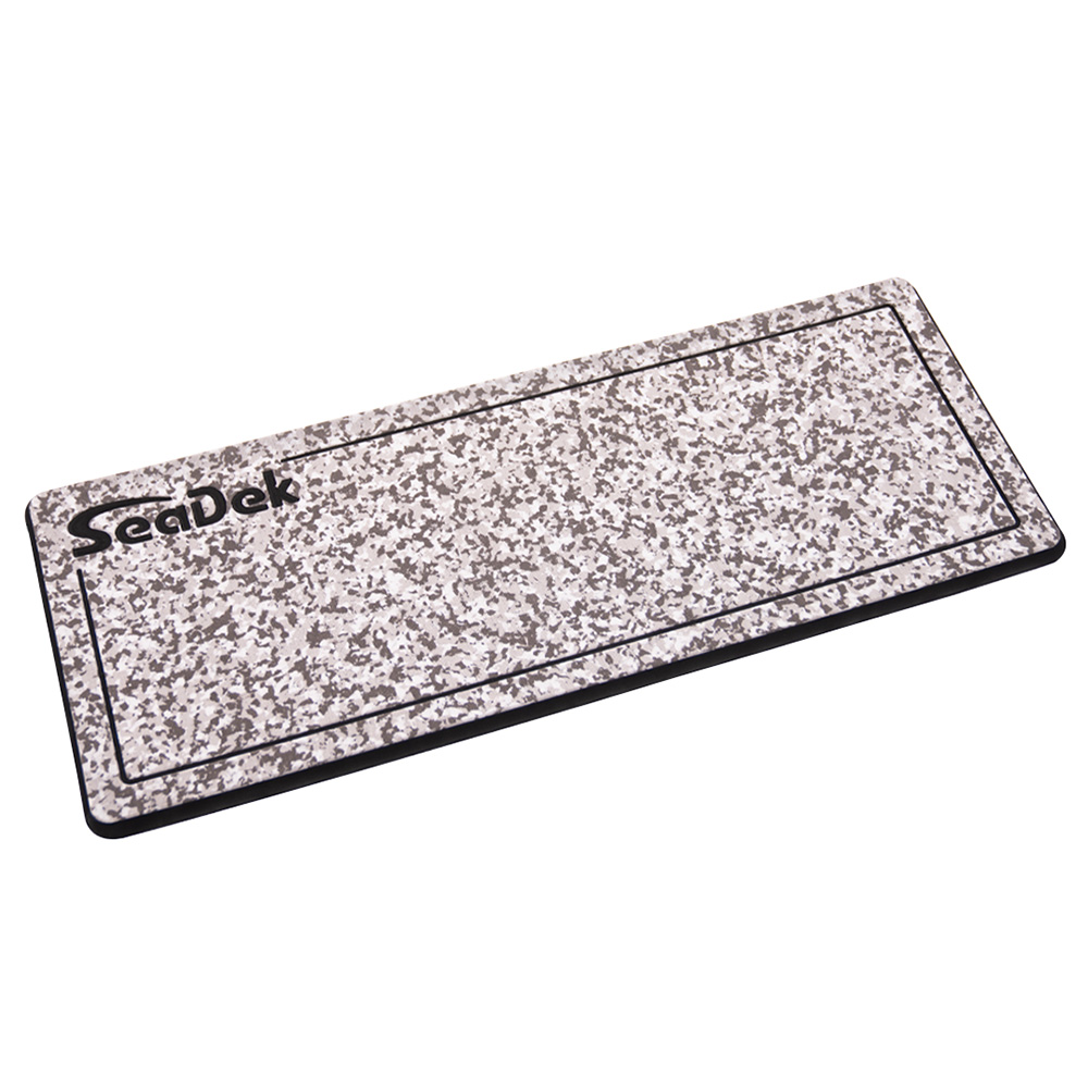 Image 1: SeaDek 16” x 39" 20mm Dual Density Large Helm Pad w/SeaDek Logo - Brushed Texture - Snow Camo/Black (406.4mm x 990.6mm x 20mm)