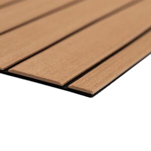 Image 1: SeaDek 40" x 80" 6mm Teak Full Sheet - Brushed Texture - Mocha/Black (1016mm x 2032mm x 6mm)