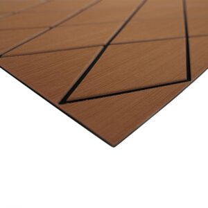 Image 1: SeaDek 40" x 80" 6mm Two Color Diamond Full Sheet - Brushed Texture - Brown/Black (1016mm x 2032mm x 6mm)