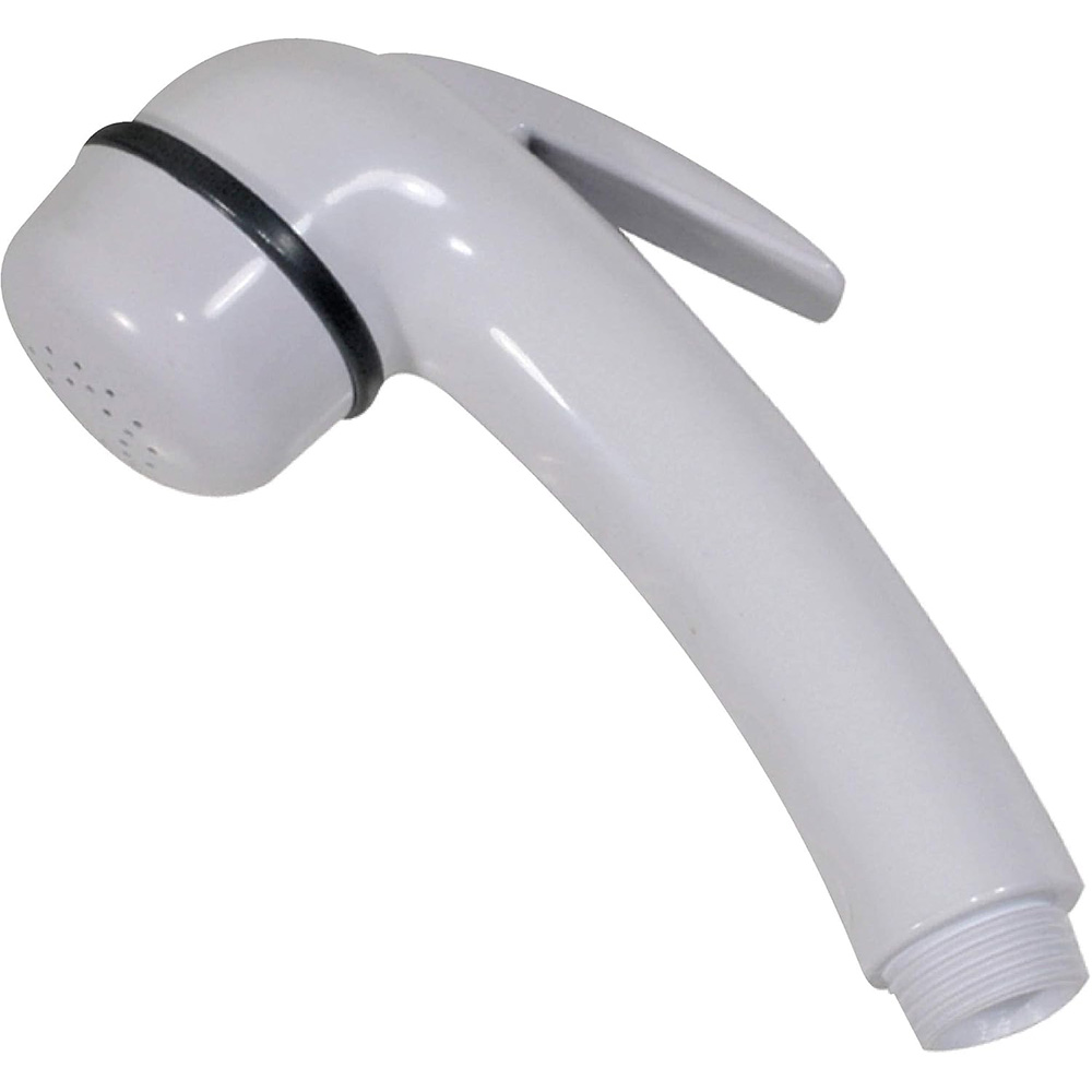 Image 1: Scandvik 14004P Euro Shower Handle Straight - White