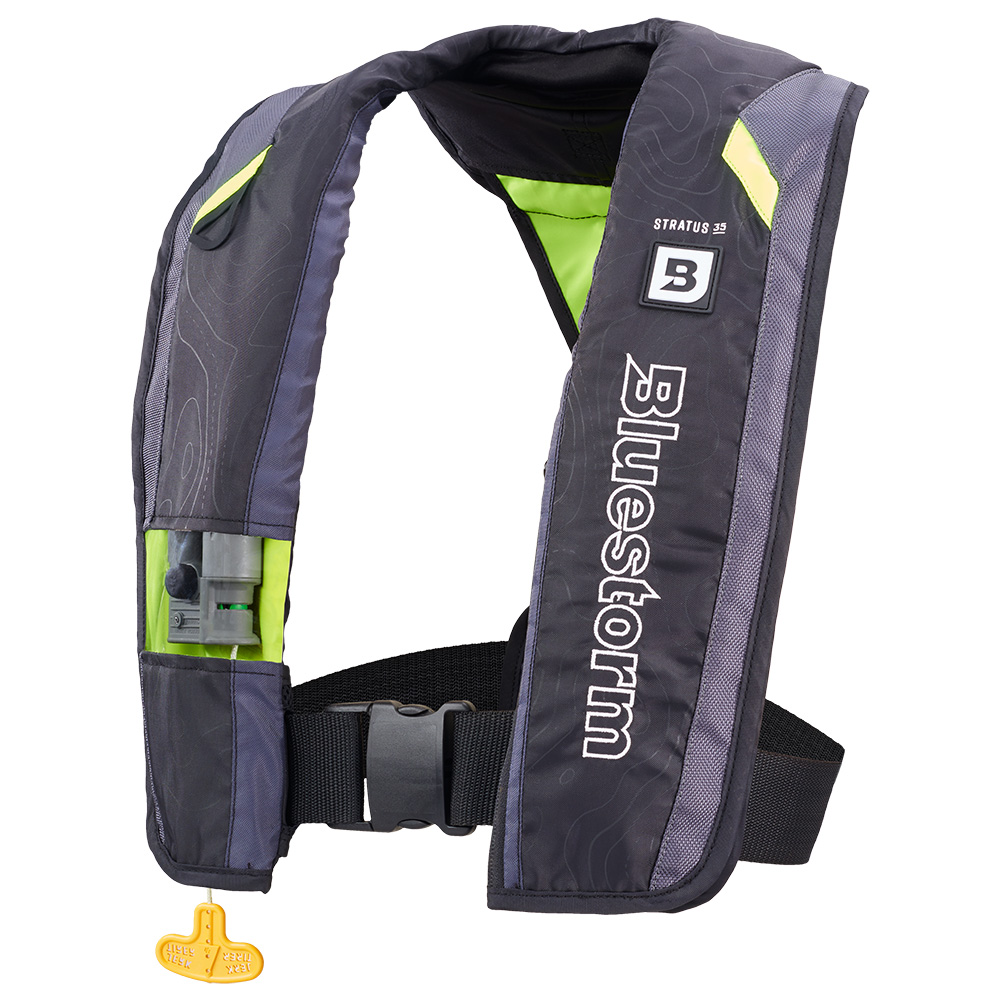 Image 1: Bluestorm Stratus 35 Auto Type II Inflatable PFD - Hi-Vis