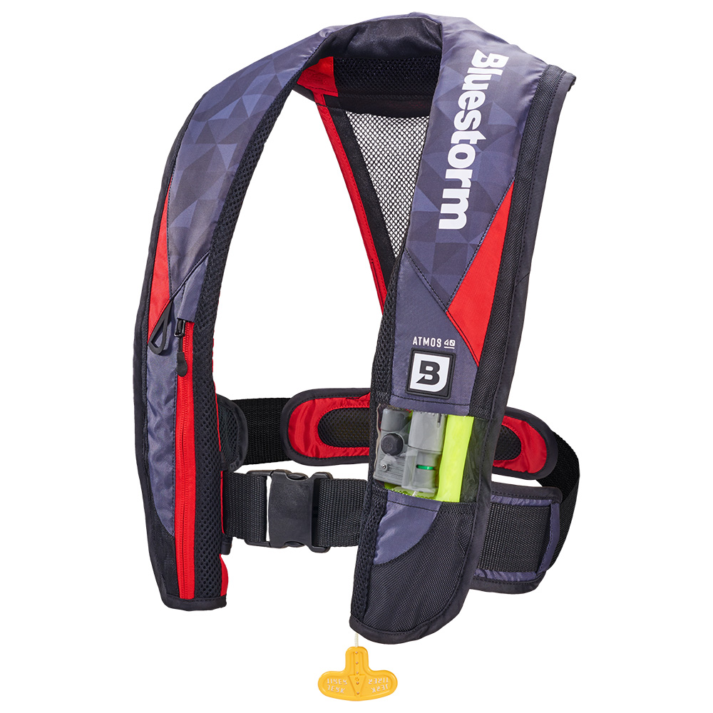 Image 1: Bluestorm Atmos 40 Auto Type II Inflatable PFD - Red