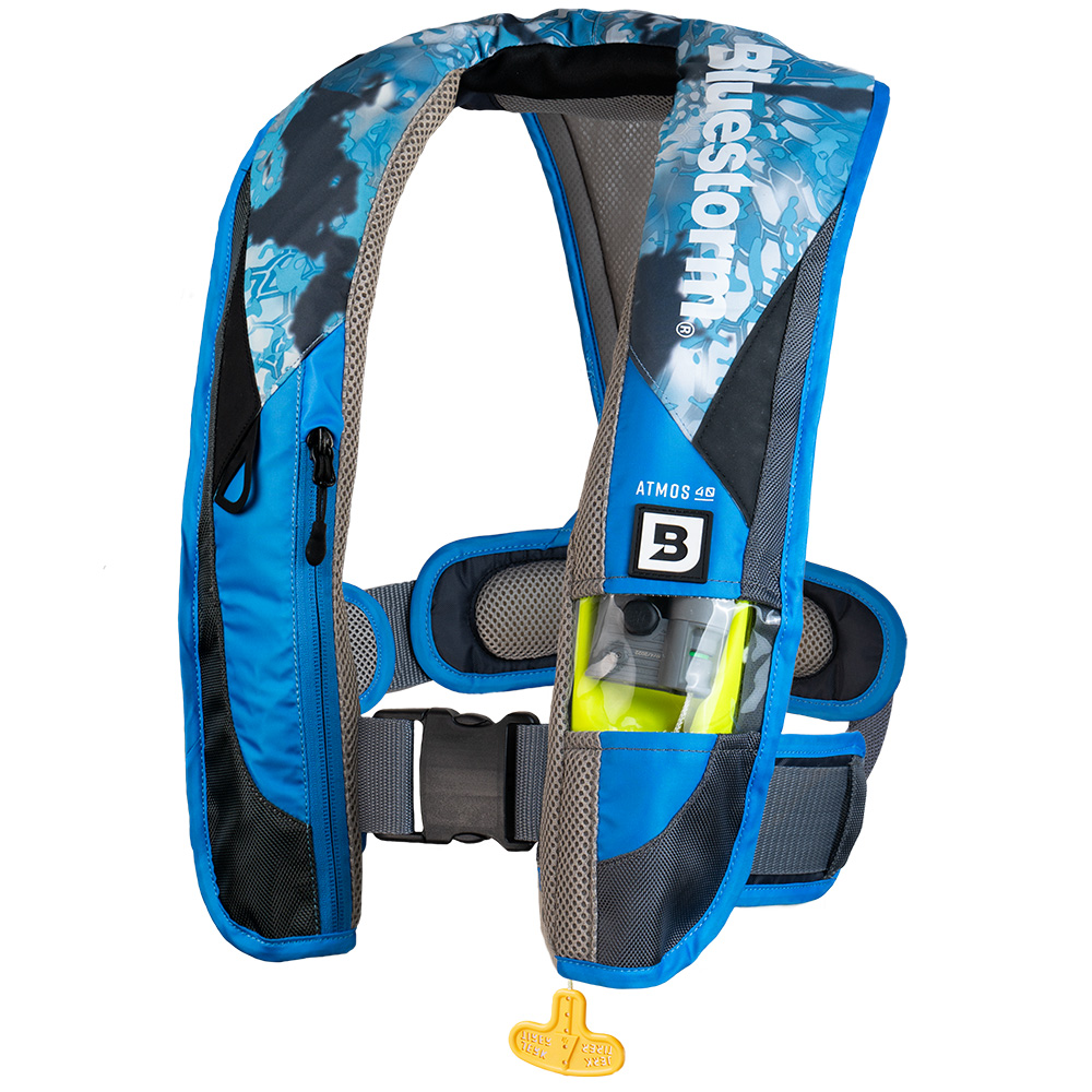 Image 1: Bluestorm Kryptek Atmos 40 Auto Type II Inflatable PFD - Obscura Litus