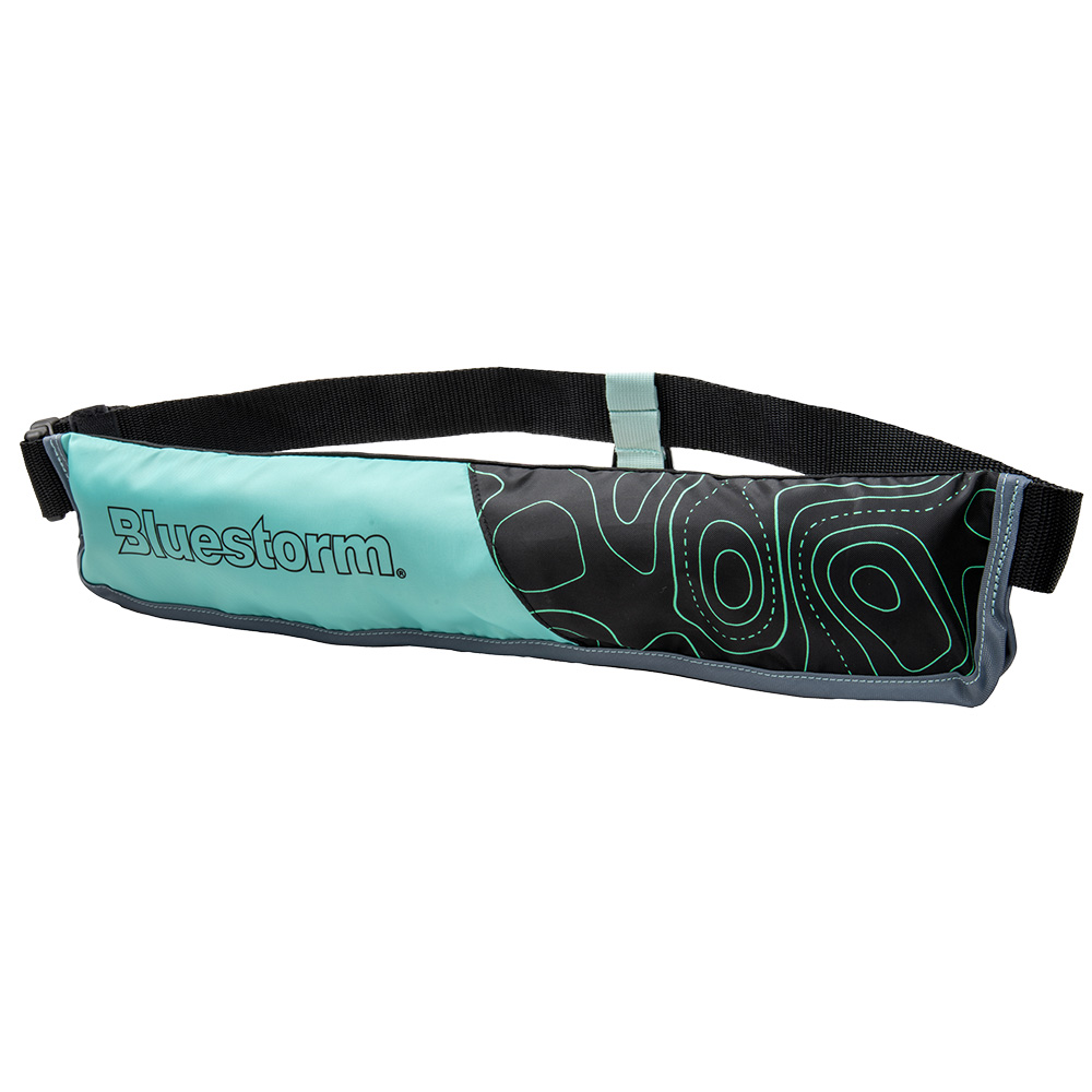 Image 1: Bluestorm Cirro 16 Manual Inflatable Belt Pack - Teal