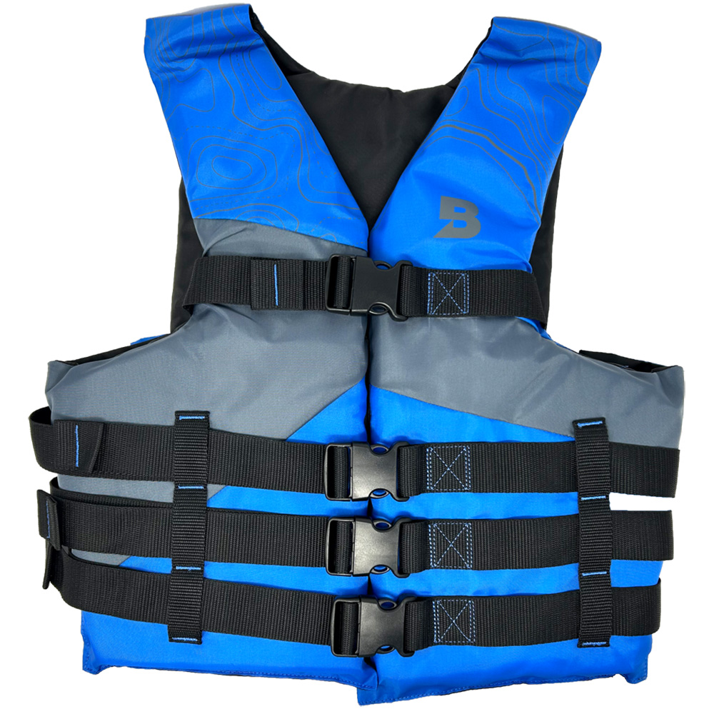 Image 1: Bluestorm Type III Adult Universal Foam Life Jacket - Blue