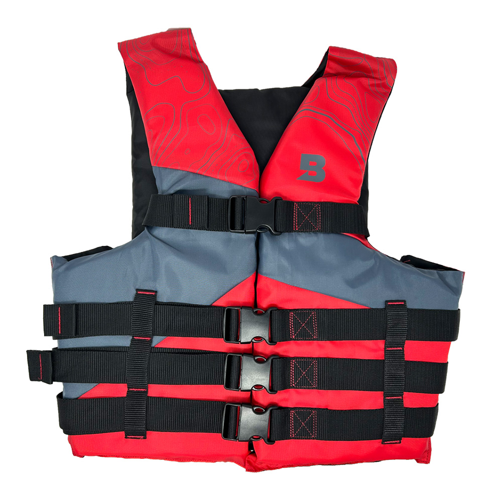 Image 1: Bluestorm Type III Adult Universal Foam Life Jacket - Red