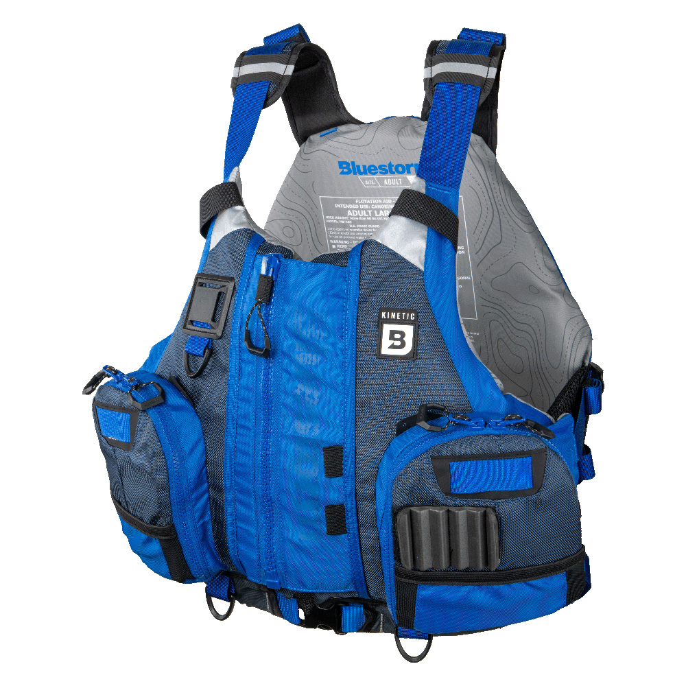 Image 1: Bluestorm Kinetic Kayak Fishing Vest - Deep Blue - S/M