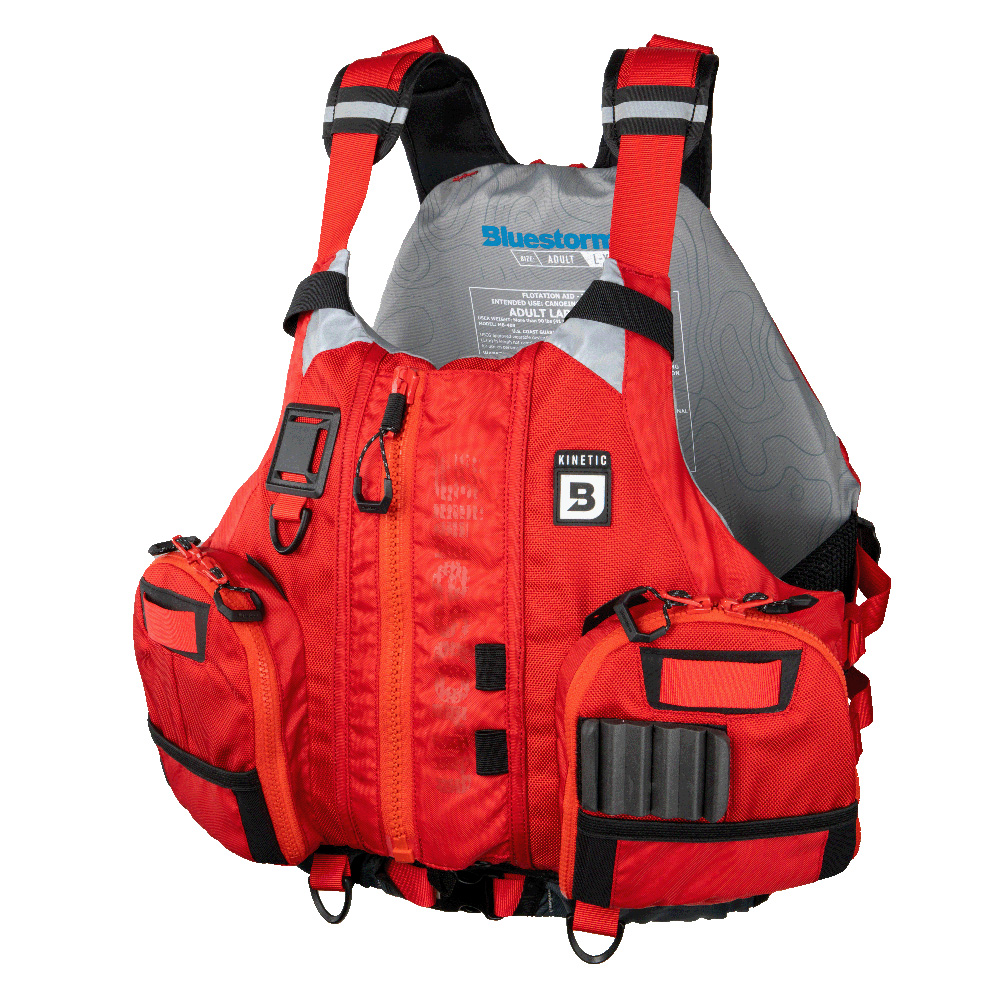 Image 1: Bluestorm Kinetic Kayak Fishing Vest - Nitro Red - S/M