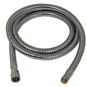 Image 1: Scandvick 5' Chrome Flex Hose f/Elbow Sprayer Handles