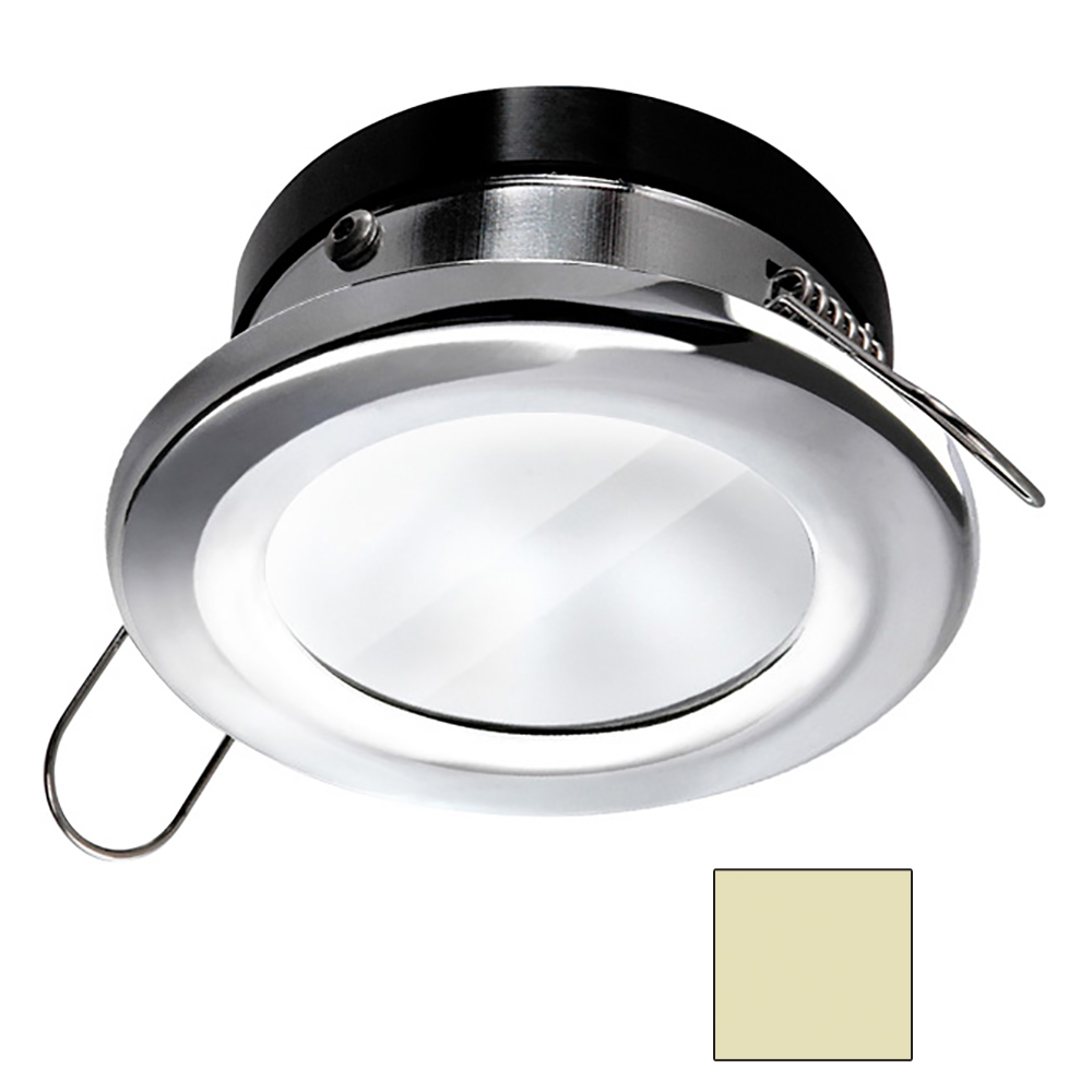 Image 1: i2Systems Apeiron A1110Z 4.5W Spring Mount Light - Round - Warm White - Polished Chrome Finish