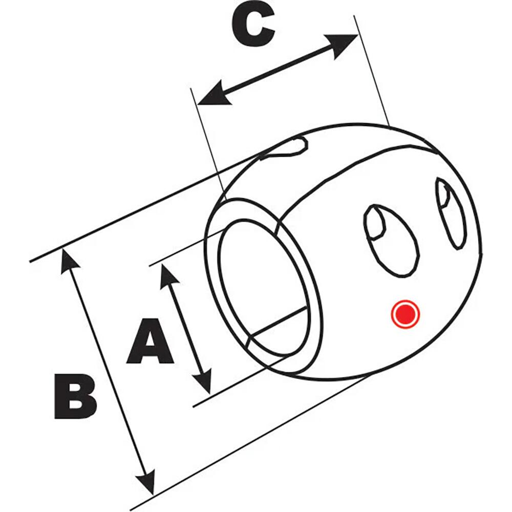 Image 2: Performance Metals 2-3/4" Streamlined Shaft Anode - Aluminum