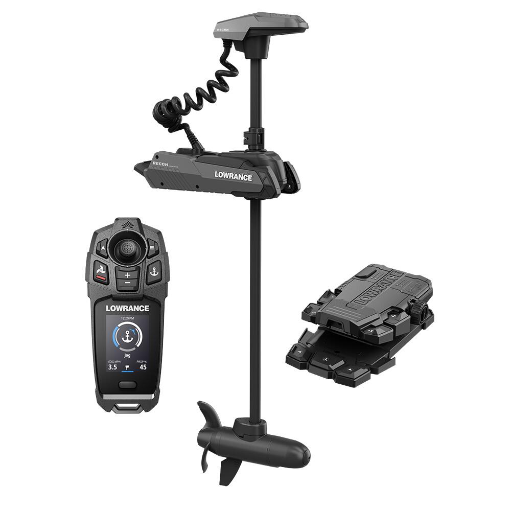 Image 1: Lowrance Recon™ FW 60" Trolling Motor - Includes Freesteer Joystick Remote, Wireless Foot Pedal & HDI Nosecone