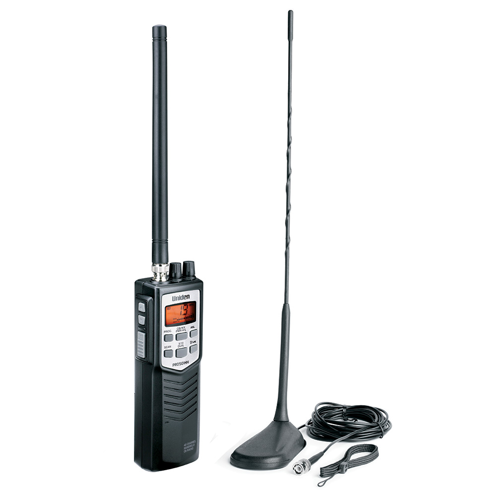 Image 1: Uniden PRO501TK Handheld CB Radio w/High Gain Magnetic Mount Antenna