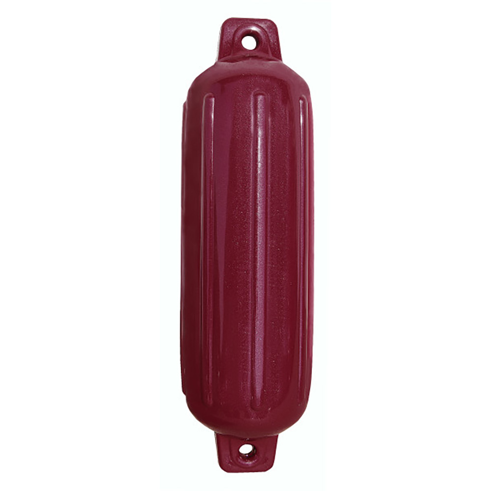 Image 1: Taylor Made Storm Gard™ 5.5" x 20" Inflatable Vinyl Fender - Burgundy