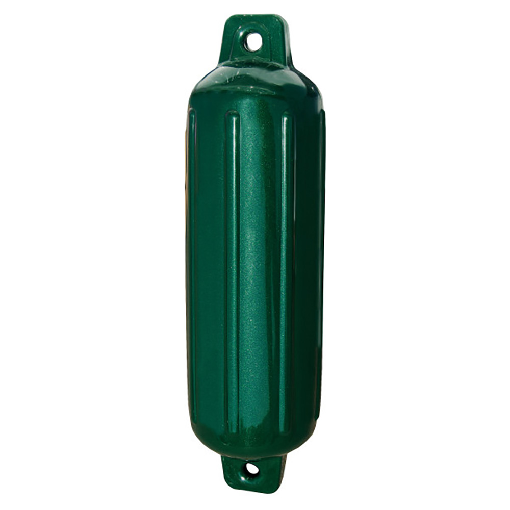 Image 1: Taylor Made Storm Gard™ 5.5" x 20" Inflatable Vinyl Fender - Emerald Green