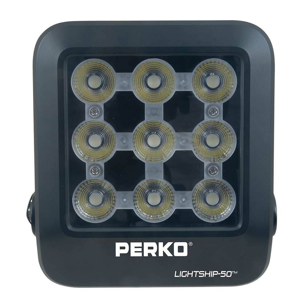 Image 1: Perko Lightship 50 LED High Performance Floodlight - 12/24V - Black