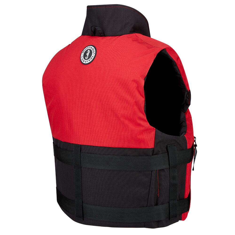 Image 3: Mustang Accel 100 Foam Fishing Vest - Large - Red-Black