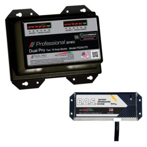 Image 1: Dual Pro PS2 Auto 2 Bank Battery Charger w/2 Bank B.O.S.