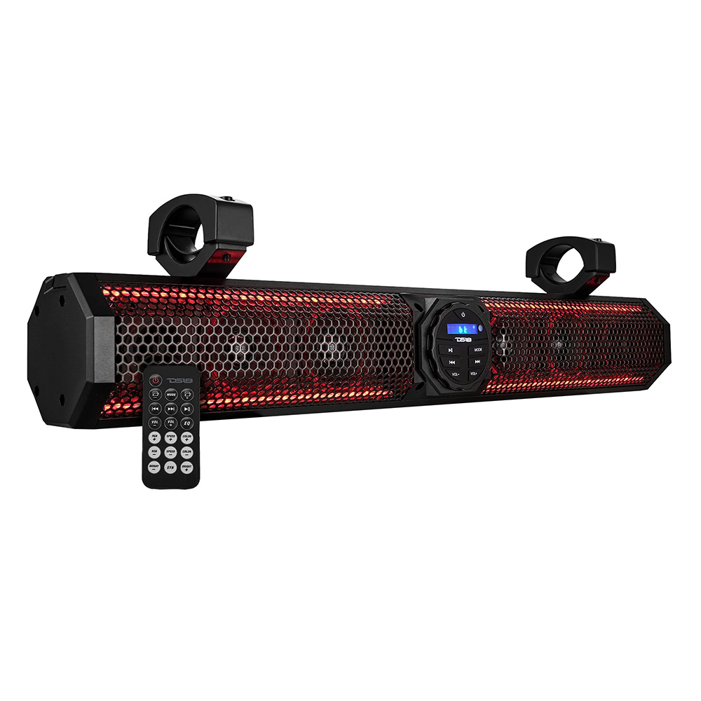 Image 1: DS18 26" Marine Amplified Sound Bar w/Bluetooth 600W w/6 Speaker System & RGB LED