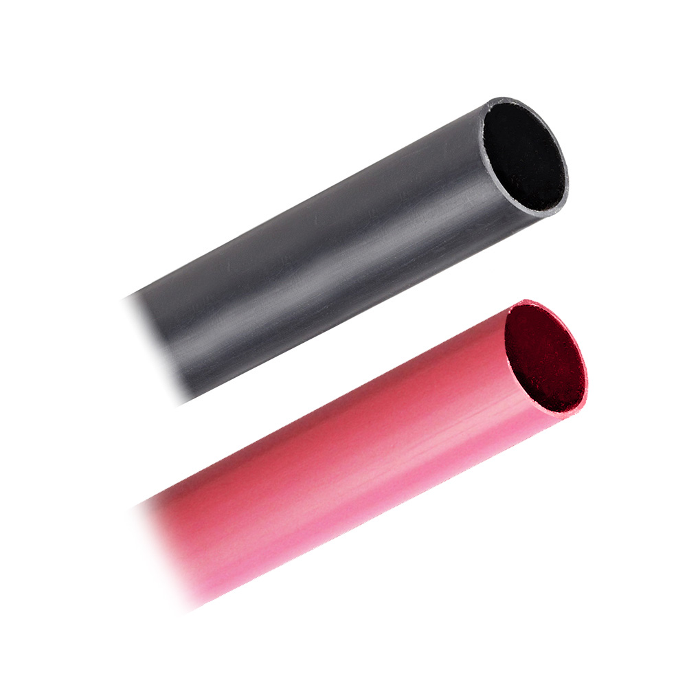 Image 1: Pacer Battery Cable Heavy Wall Heat Shrink Tubing - 3/4" x 3" - Black/Red (2-Pieces Combo Pack)