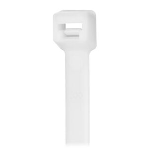 Image 1: Pacer 8" Cable Tie - Natural Color - 50lb Tensile Strength - 2" Bundle Diameter - 100 Piece Bag