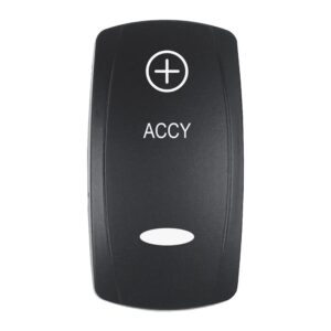 Image 1: Pacer Actuator - 'ACCY' f/V Series Contura Switches - Black - Laser Etched (Top/Bottom Light)