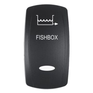 Image 1: Pacer Actuator - 'FISHBOX' f/V Series Contura Switches - Black - Laser Etched (Top/Bottom Light)