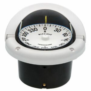 Image 1: Ritchie HF-742W Helmsman Compass - Flush Mount - White