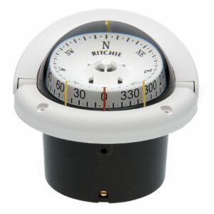 Image 1: Ritchie HF-743W Helmsman Compass - Flush Mount - White