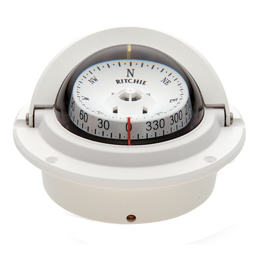 Image 1: Ritchie F-83W Voyager Compass - Flush Mount - White