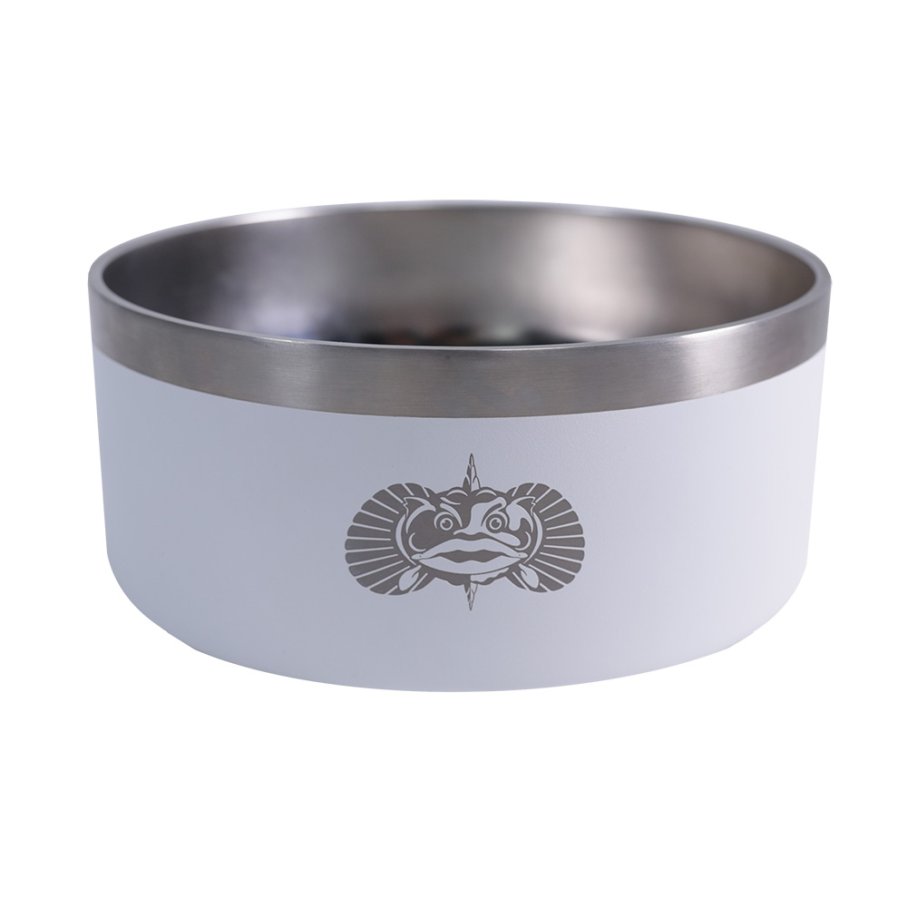 Image 1: Toadfish Non-Tipping Dog Bowl - White